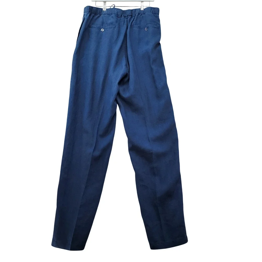 Tommy Bahama Relax Pants Mens LT Blue Excellent 100% Linen Straight Leg Trousers